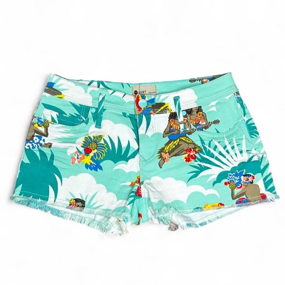 Rare roxy hawaiian print denim